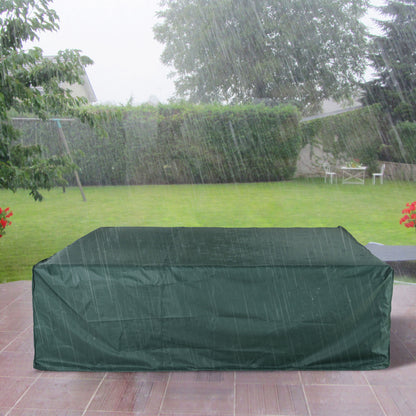 Large Patio Garden Furniture Set Cover 600D Oxford Square Waterproof, 90.6" L x 90.6" W x 27.6" H, Green