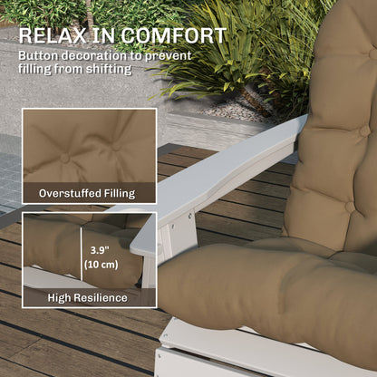Adirondack Chair Cushions Set of 2 with Ties, Khaki