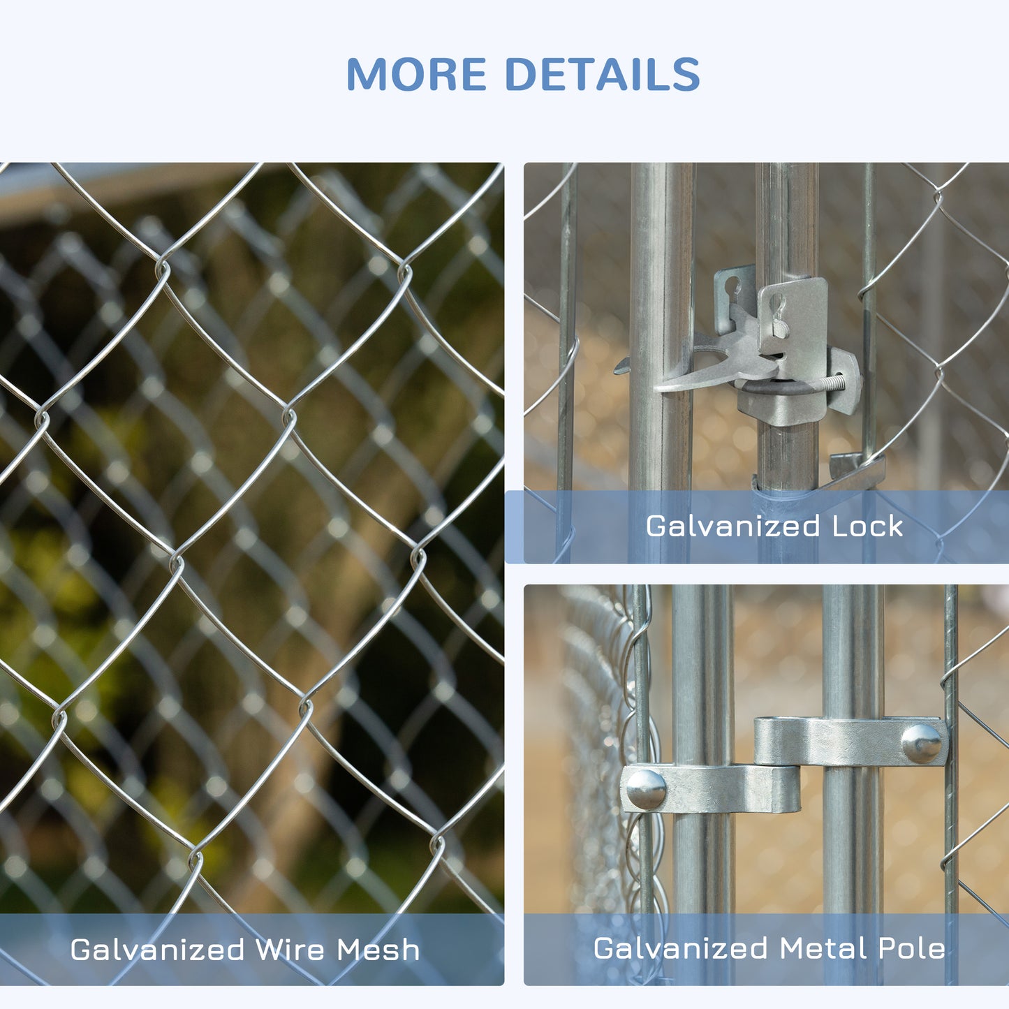 99 Sq. Ft. Dog Playpen Outdoor with Galvanized Steel Frame, for Small and Medium Dogs, 13.1' x 7.5' x 6'