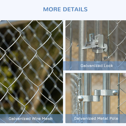 99 Sq. Ft. Dog Playpen Outdoor with Galvanized Steel Frame, for Small and Medium Dogs, 13.1' x 7.5' x 6'