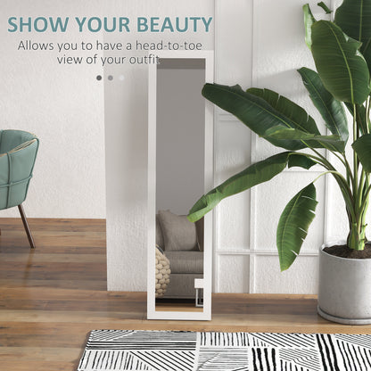15" x 62" Full Length Mirror for Bedroom, Free Standing Dressing Mirror, Wall Mirror for Living Room, White