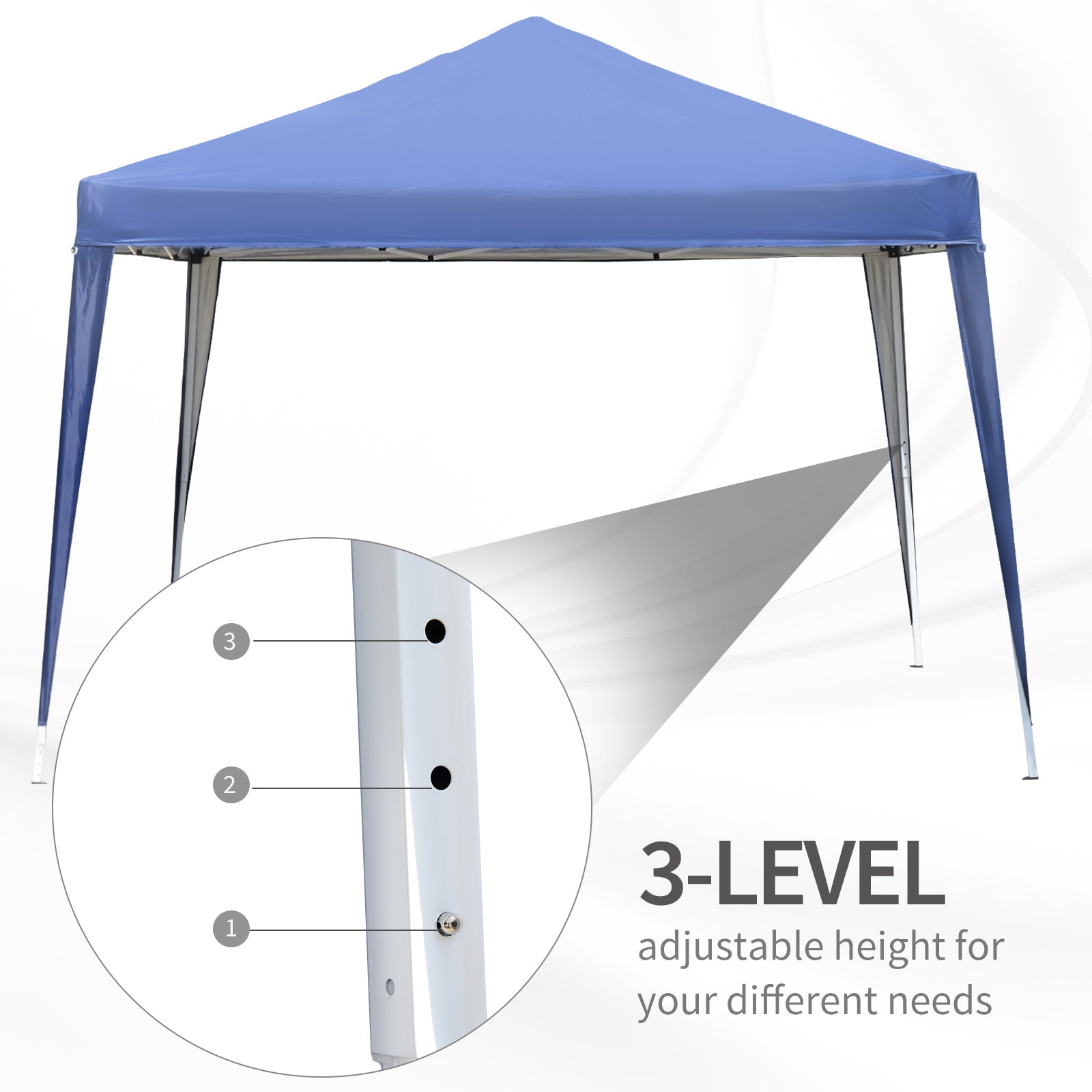 10 x 10ft Folding Pop Up Tent Outdoor Gazebo Canopy with Carrying Bag, Blue