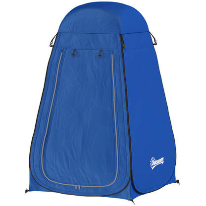 Pop Up Shower Tent, Portable Privacy Room for Outdoor Changing, Dressing, Fishing Storage with Carrying Bag, Blue