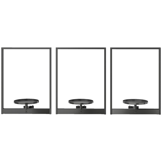 3 Pack Wall Planters for Indoor Plants, Wall-Mounted Metal Plant Stand Shelves, Picture Frame Wall Decor Hanger