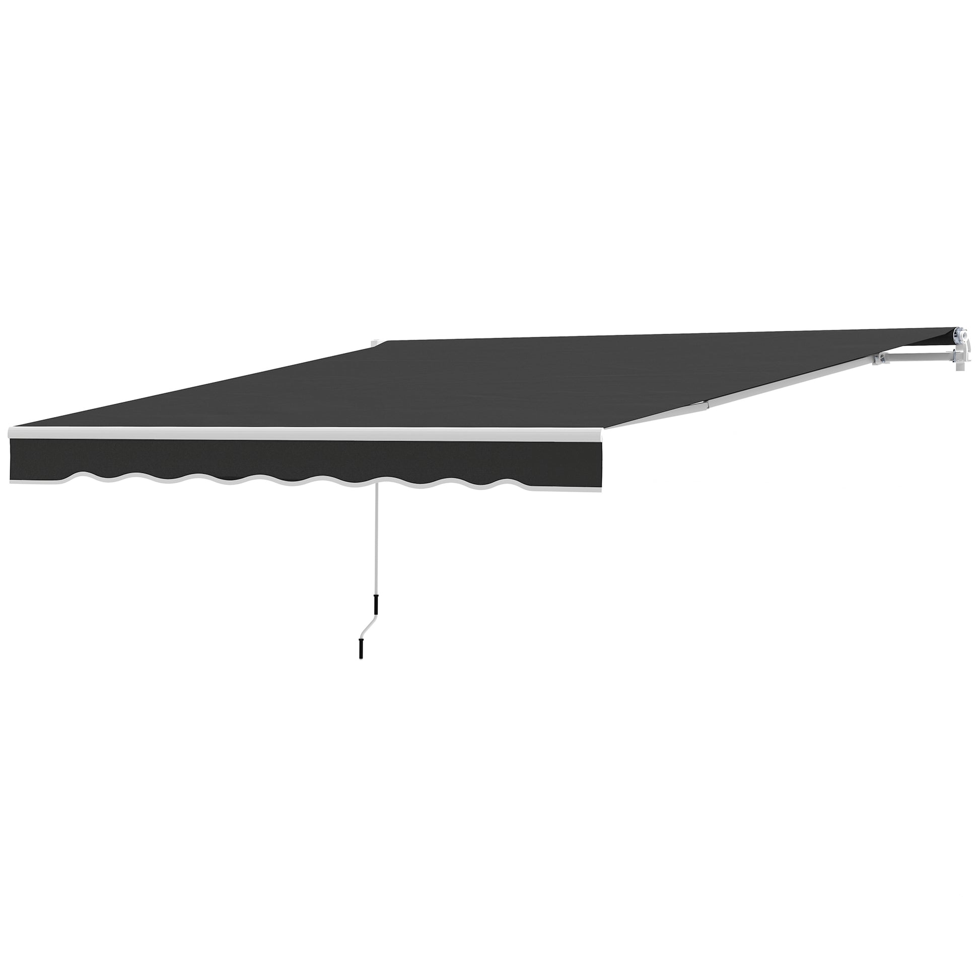 8' x 7' Retractable Awning, Patio Awnings, Sunshade Shelter with 280 g/m² UV & Water-Resistant Fabric, Black
