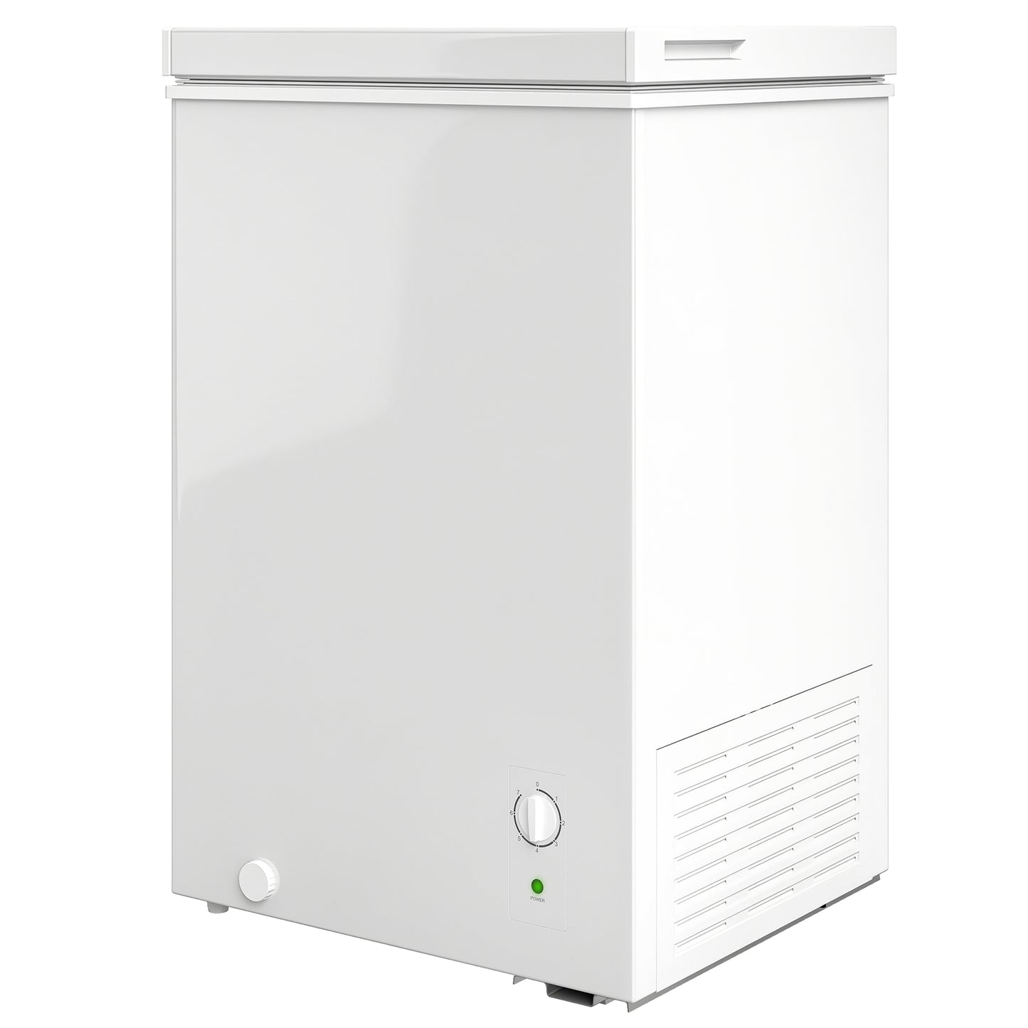 Mini Freezer, 3.5 Cu.Ft Chest Freezer with 5-Setting Adjustable Thermostat, Wire Basket, Quiet Operation, White