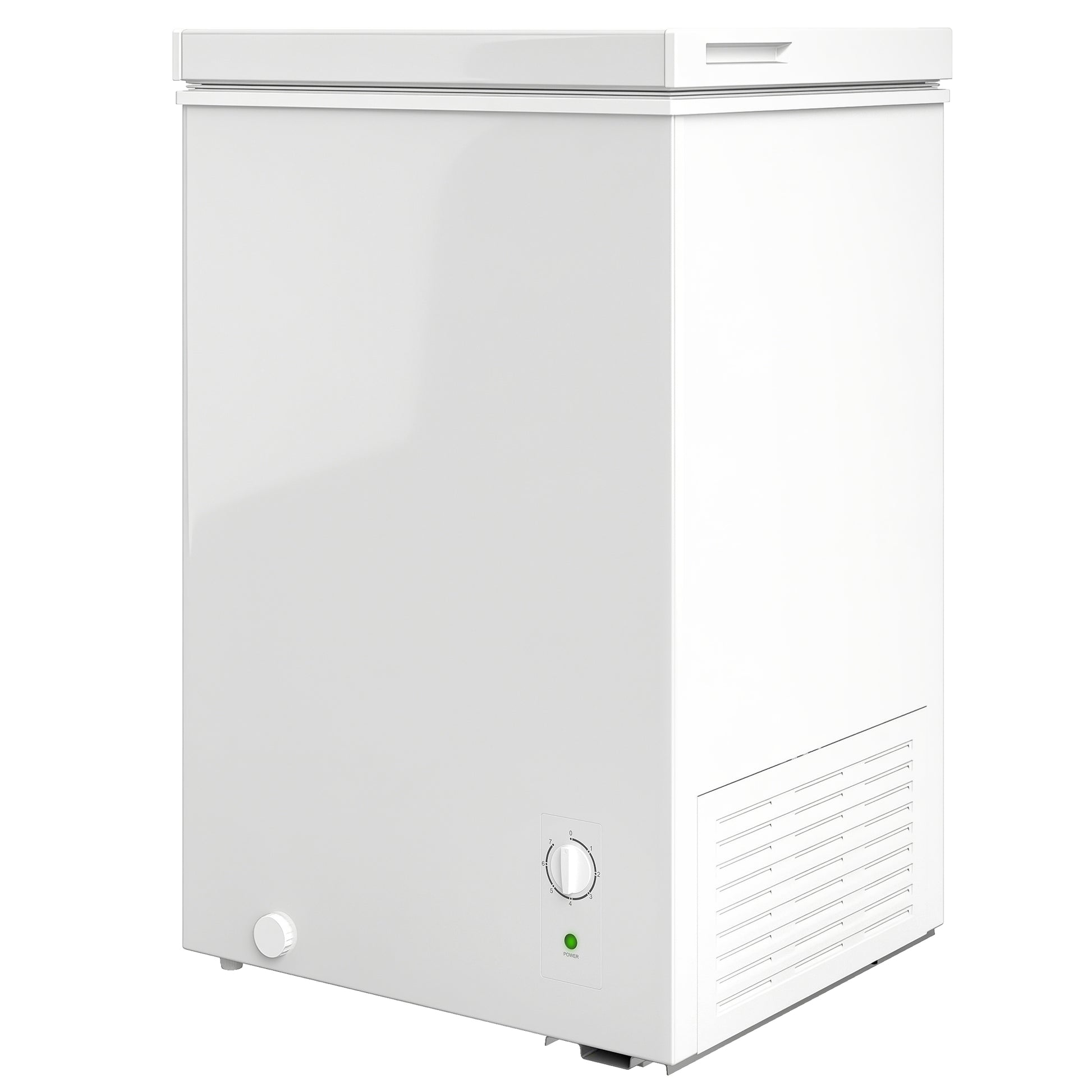 Mini Freezer, 3.5 Cu.Ft Chest Freezer with 5-Setting Adjustable Thermostat, Wire Basket, Quiet Operation, White
