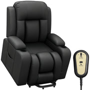 Electric Lift Chair for Elderly, Power Recliner with Footrest, Remote Control, Cup Holders for Living Room, Grey