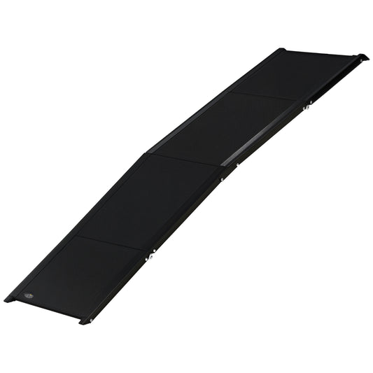 Folding Pet Ramp, 62 Inch Lightweight Portable Dog Ramp for Extra Large Dogs, Non-Slip Surface for Cars, Trucks and SUVs, Black