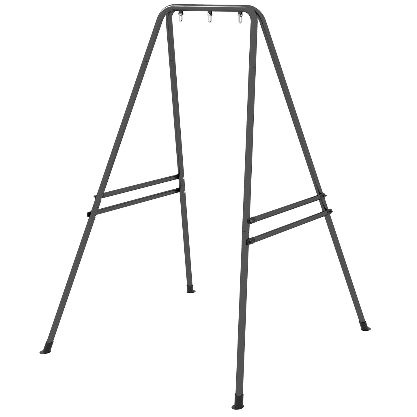 Hammock Chair Stand, Hanging Heavy Duty Metal Frame Hammock Stand for Hanging Hammock Air Porch Swing Chair, Egg Cahir, Indoor & Outdoor Use, 48.8" x 56.3" x 70.9" Black