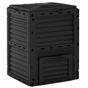 Garden Compost Bin Large Outdoor Compost Container 80 Gallon Fast Creation of Fertile Soil Aerating Compost Box, Easy Assembly, Black