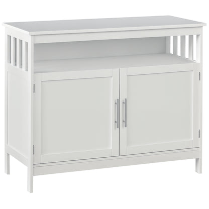 Wooden Console Table with Open Shelf and 2 layers Cabinet Kitchen Furniture