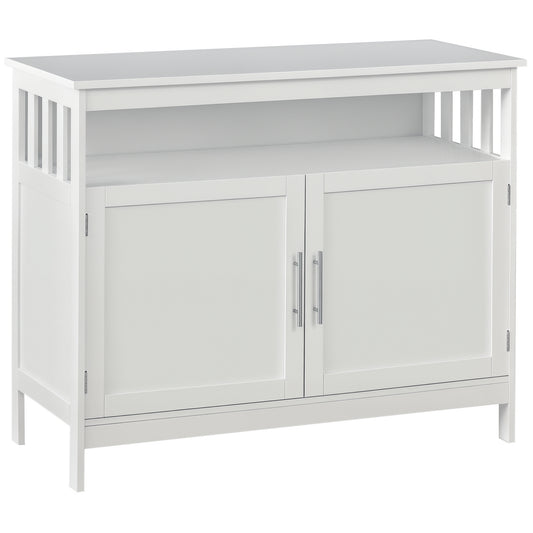 Wooden Console Table with Open Shelf and 2 layers Cabinet Kitchen Furniture