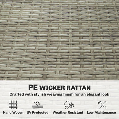 Patio Outdoor Swivel Chairs Set of 2, PE Rattan Patio Wicker Chair with Soft Cushions, Steel Frame, Cream White