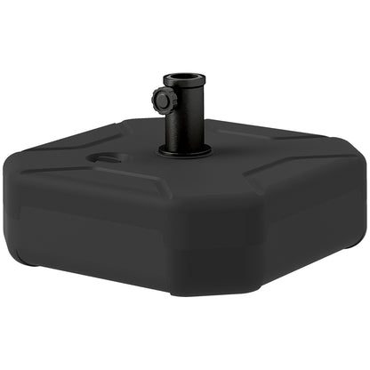 Square Patio Umbrella Base Holder, Outdoor Umbrella Stand, 17.7" L x 17.7" W x 9.8" H Black