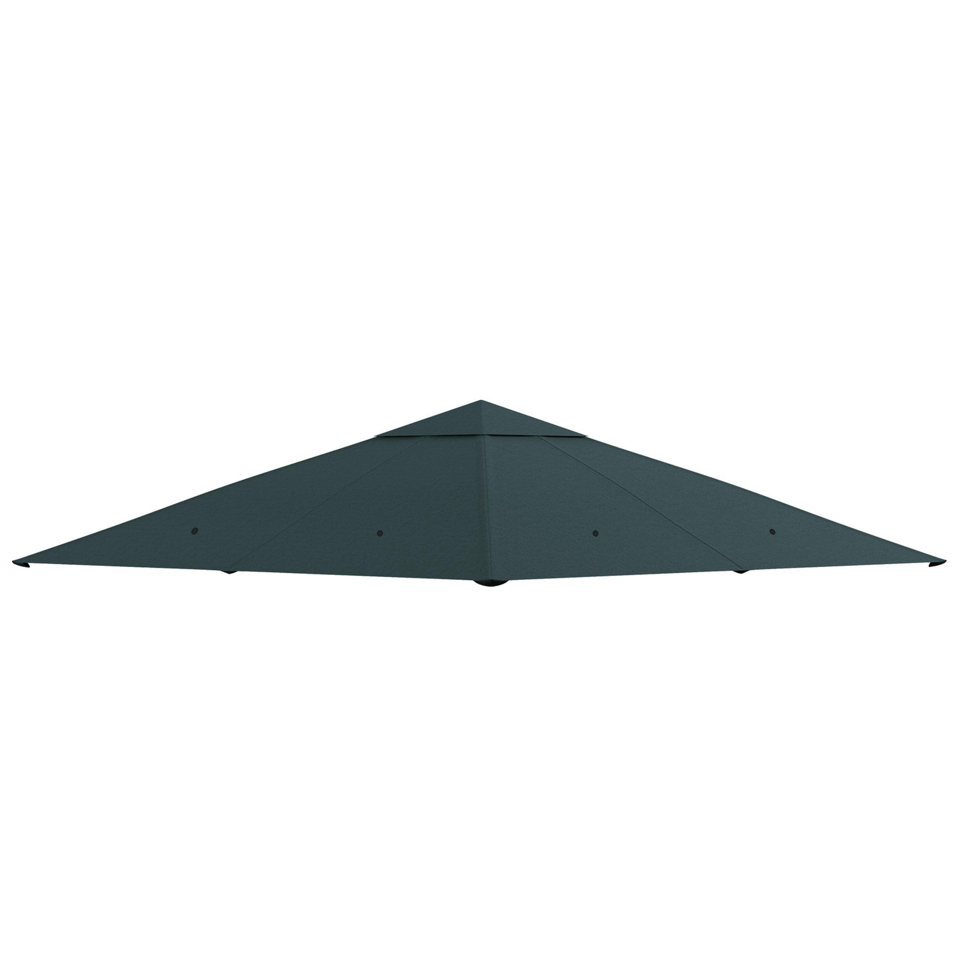 10' x 10' Square Gazebo Canopy Replacement UV Protected Top Cover Sun Shade Grey