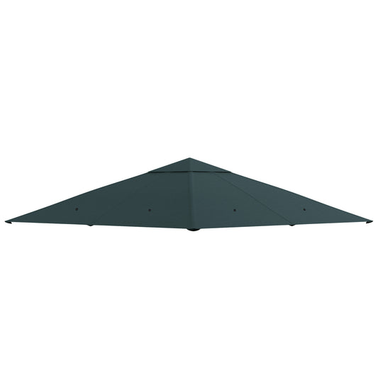 10' x 10' Square Gazebo Canopy Replacement UV Protected Top Cover Sun Shade Grey