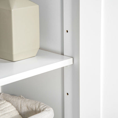 Bathroom Cabinet, Bathroom Storage Cabinet with 2 Drawers, Adjustable Shelf for Living Room, Entryway, White