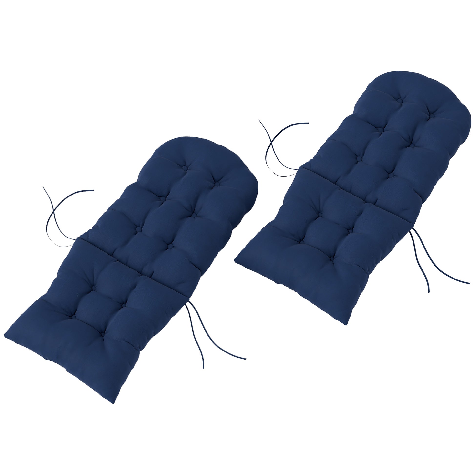 Adirondack Chair Cushions Set of 2 with Ties, Navy Blue