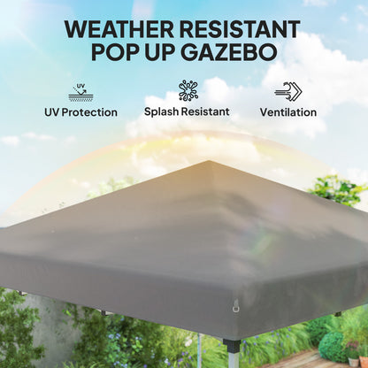 10' x 10' Pop Up Canopy with Sidewalls, Roller Bag, Height Adjustable Instant Tent for Outdoor, Garden, Patio, Grey