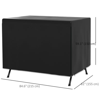 3-Seater Patio Swing Cover, Outdoor Garden Furniture Protection, 85" x 61" x 59", Black