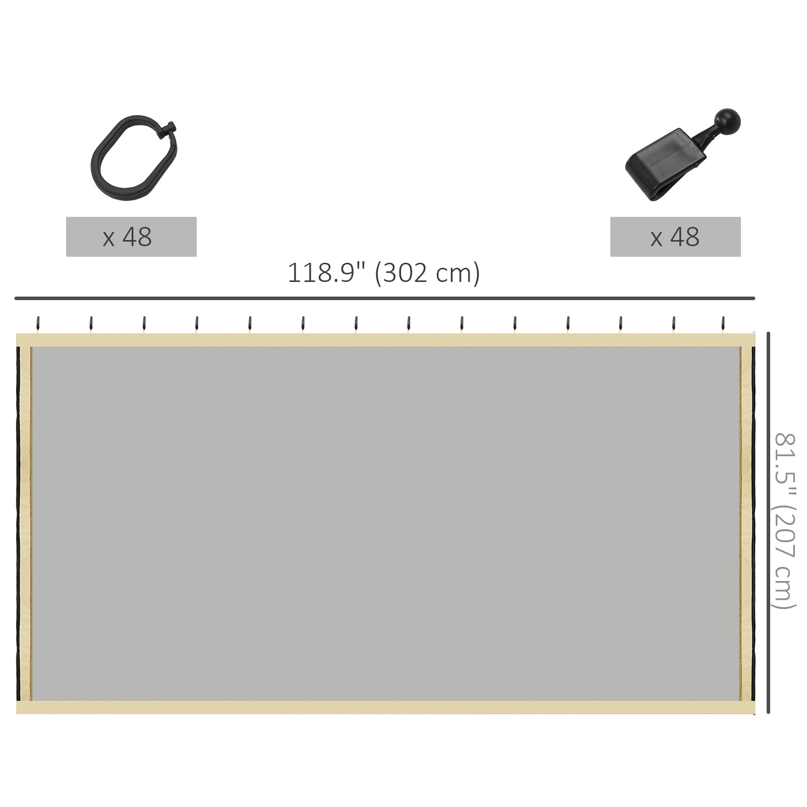 Gazebo Replacement Mosquito Netting 10' x 10' Black Screen Walls for Canopy with Zippers for Parties and Outdoor Activities