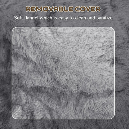 3-Step Dog Ramp for Sofa, Bed, and Couch, with Removable Cover, Light Grey