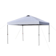 10' x 10' Pop Up Canopy Tent with Airy Top Vents and Wheeled Carry Bag for Outdoor, Garden, Patio, White