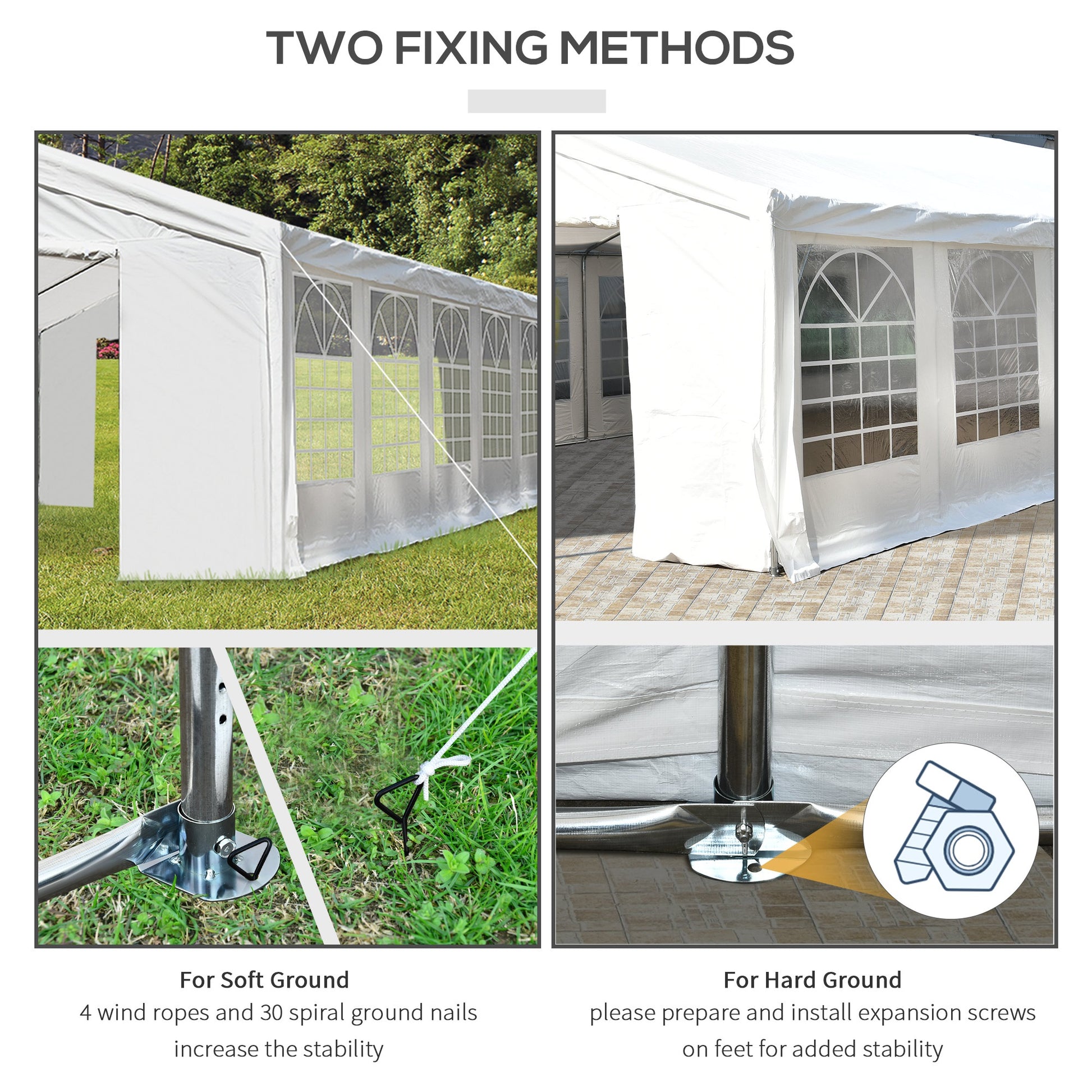 40’x20’ Heavy-duty Large Outdoor Carport Garage Party Event Tent Patio Gazebo Canopy w/ Removable Sidewall White