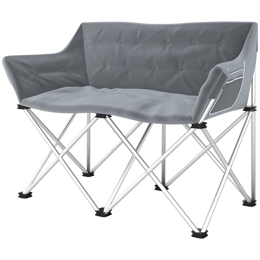 Double Camping Chair, Oversized Camping Loveseat for Adults, Heavy Duty Folding Camp Chair, Support 529 lbs