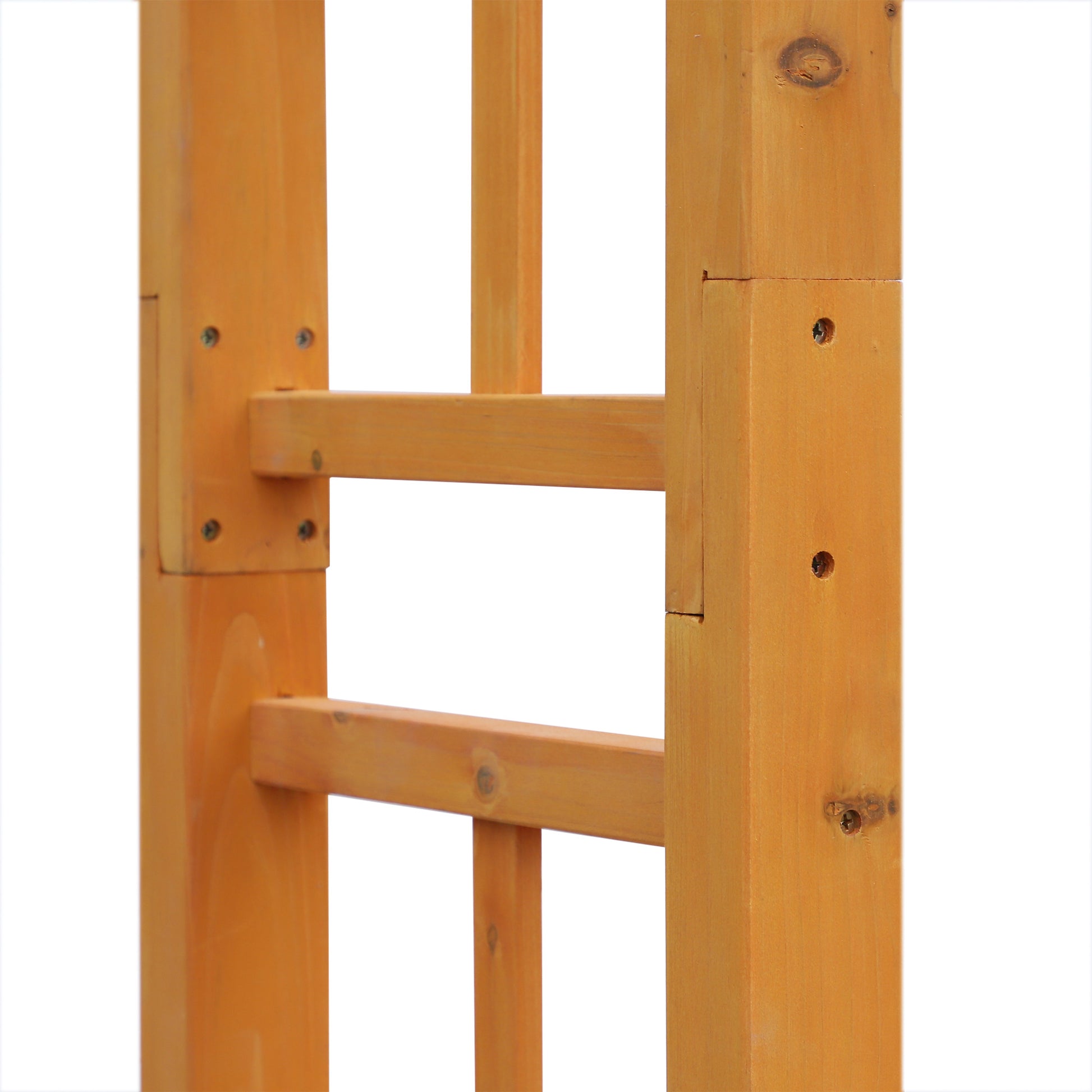 85" Wooden Outdoor Garden Arbour, Garden Arch Trellis for Climbing Vines for Wedding and Ceremony - Orange