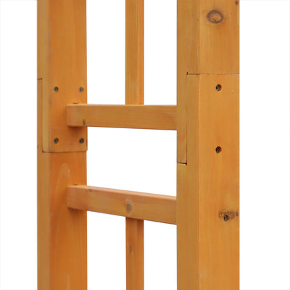 85" Wooden Outdoor Garden Arbour, Garden Arch Trellis for Climbing Vines for Wedding and Ceremony - Orange