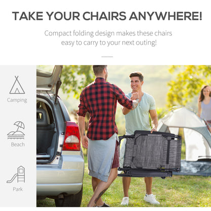 Outdoor Zero Gravity Reclining Lounger Chair with Canopy Shade, Side Tray, Cupholder, Dark Grey