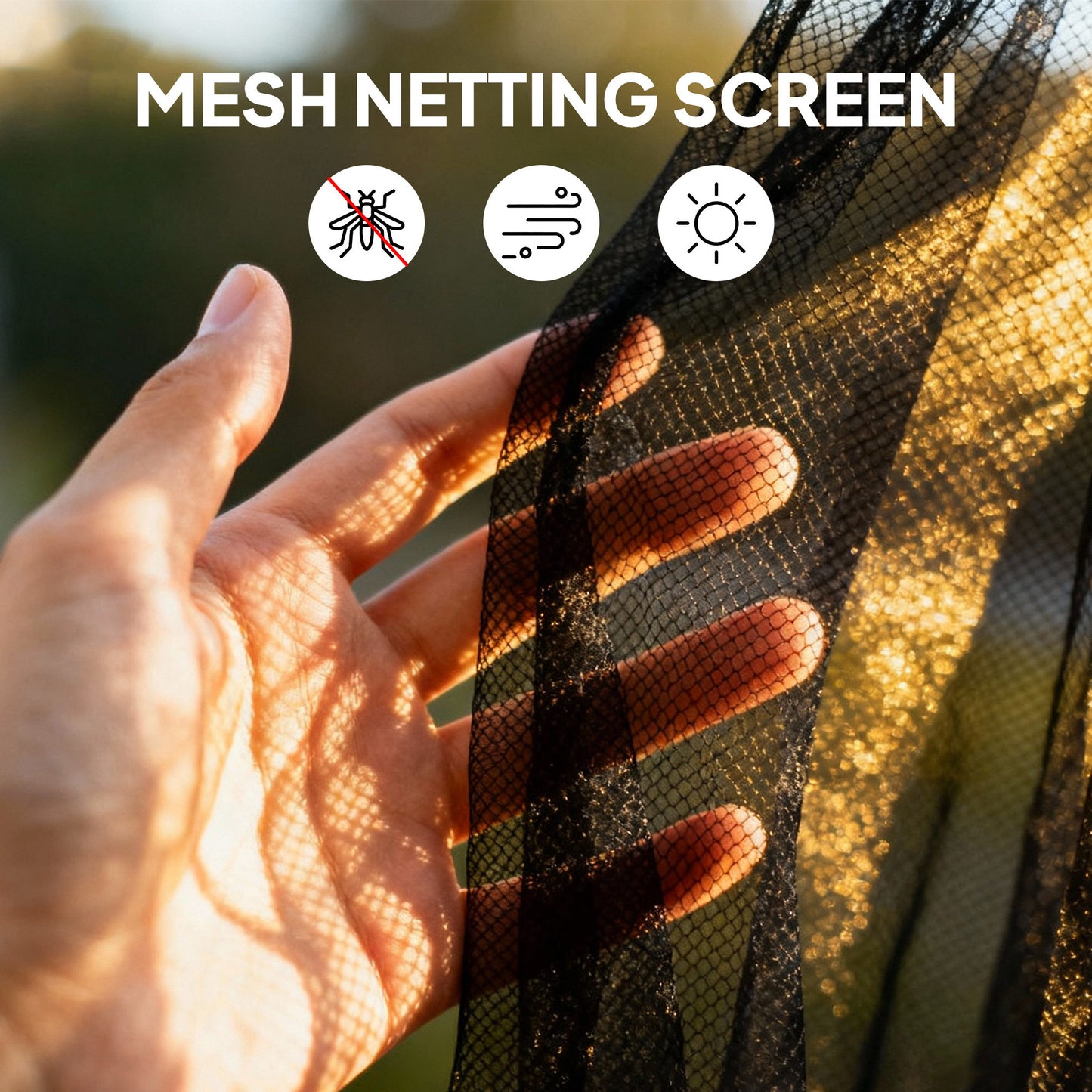 Replacement Mosquito Netting for Gazebo 10' x 12' Black Screen Walls for Canopy with Zippers, Beige