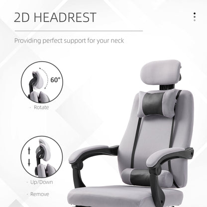 Ergonomic Executive High Back Office Chair with Footrest,Lumbar Support,Grey