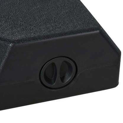Umbrella Stand Fitting 2" Poles and Steel Base with 4 Fillable Plastic Weights, 158lbs Sand or 132lbs Water Filled, Black