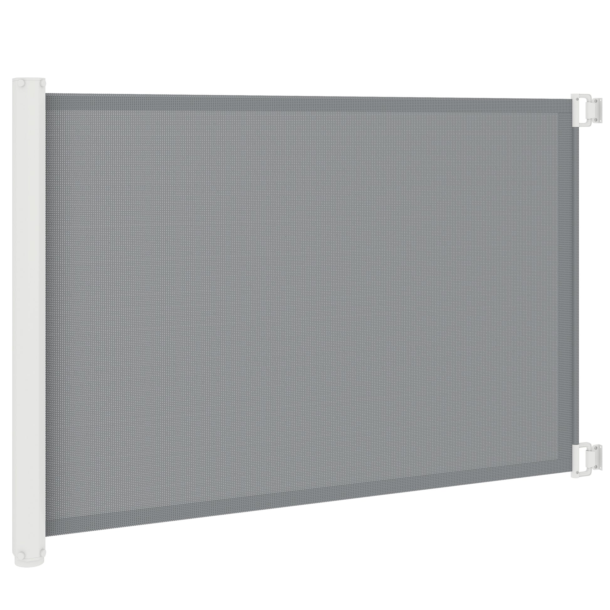 Retractable Pet Safety Barrier Gate, Flexible and Extensible for Stairways Doorways Hallways, Grey