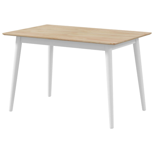 47" x 30" Dining Table, Farmhouse Dining Room Table with Pine Wood Frame, Space Saving Kitchen Table, Natural