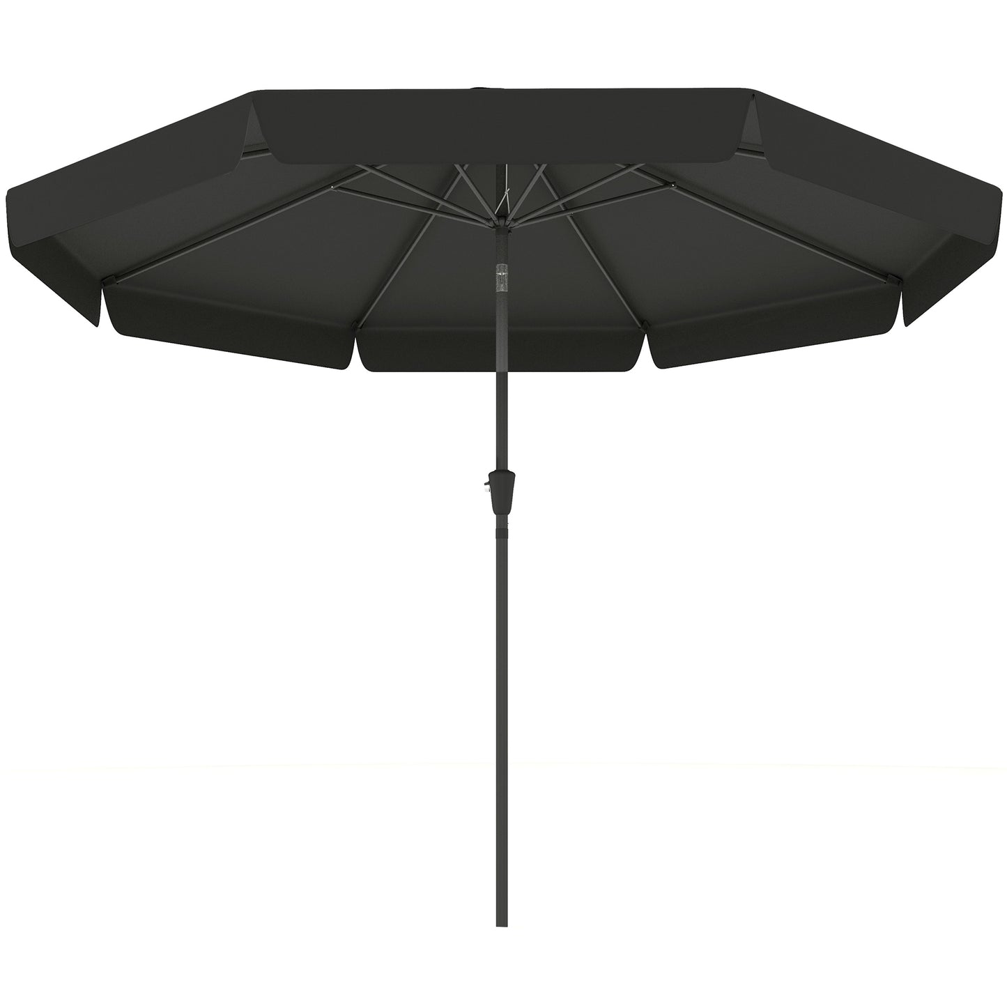 8.5 ft Outdoor Market Table Umbrella, Round Patio Umbrella with Tilt and Crank for Garden, Backyard, Deck, Black