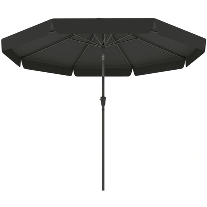 8.5 ft Outdoor Market Table Umbrella, Round Patio Umbrella with Tilt and Crank for Garden, Backyard, Deck, Black