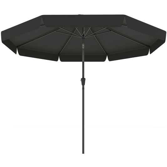 8.5 ft Outdoor Market Table Umbrella, Round Patio Umbrella with Tilt and Crank for Garden, Backyard, Deck, Black