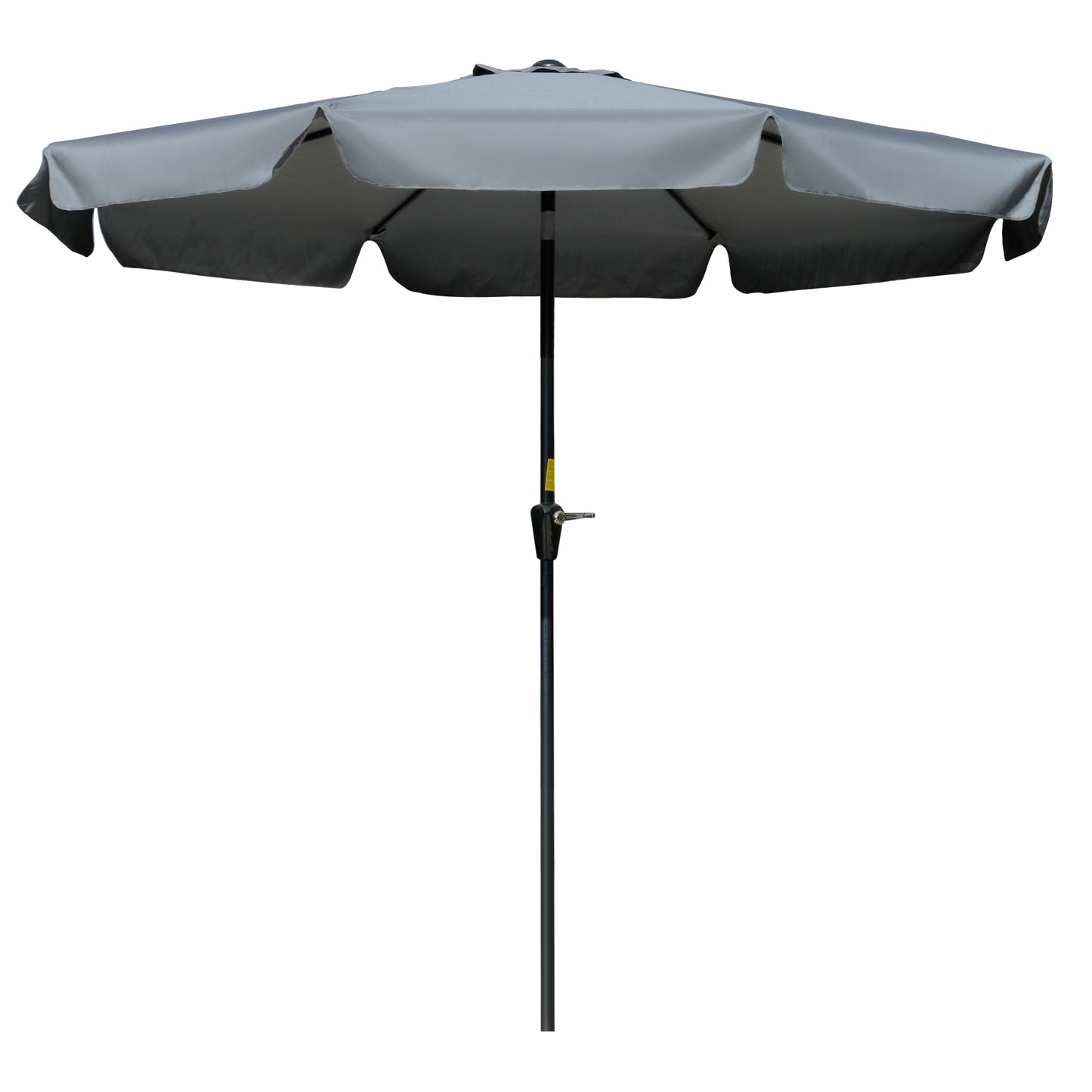 8.5 ft Outdoor Market Table Umbrella, Round Patio Umbrella with Tilt and Crank for Garden, Backyard, Deck, Dark Grey