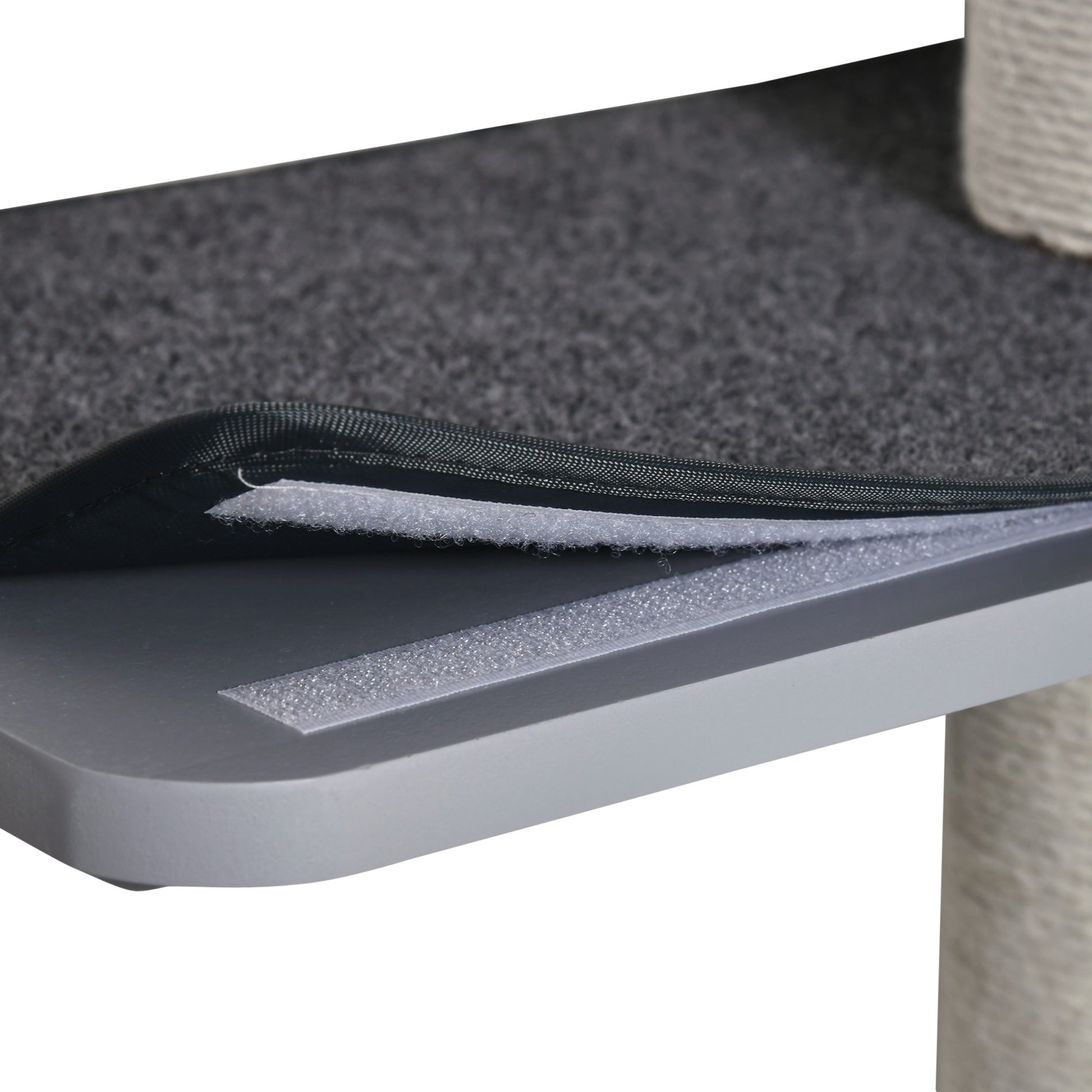 Wall-Mounted Cat Shelf with 4 Platforms and 3 Scratching Posts, Cat Wall Climber for Climbing and Lounging, Light Grey