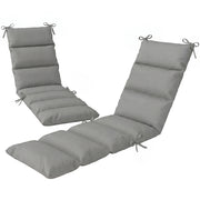 Outdoor Lounge Chair Cushion with Zipper Reversible Chaise Lounge Cushion for Patio Indoor/Outdoor Dark Grey