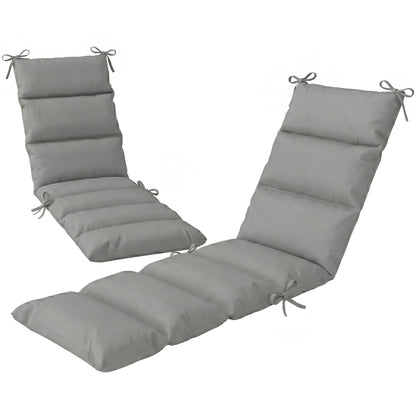 Outdoor Lounge Chair Cushion with Zipper Reversible Chaise Lounge Cushion for Patio Indoor/Outdoor Dark Grey