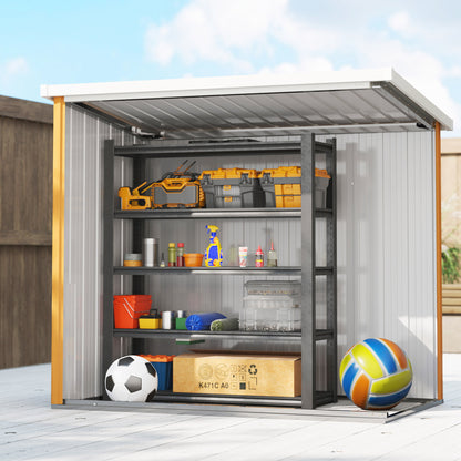 5' x 3' Metal Garden Storage Shed, Tool House with Double Doors for Backyard, Patio, Lawn