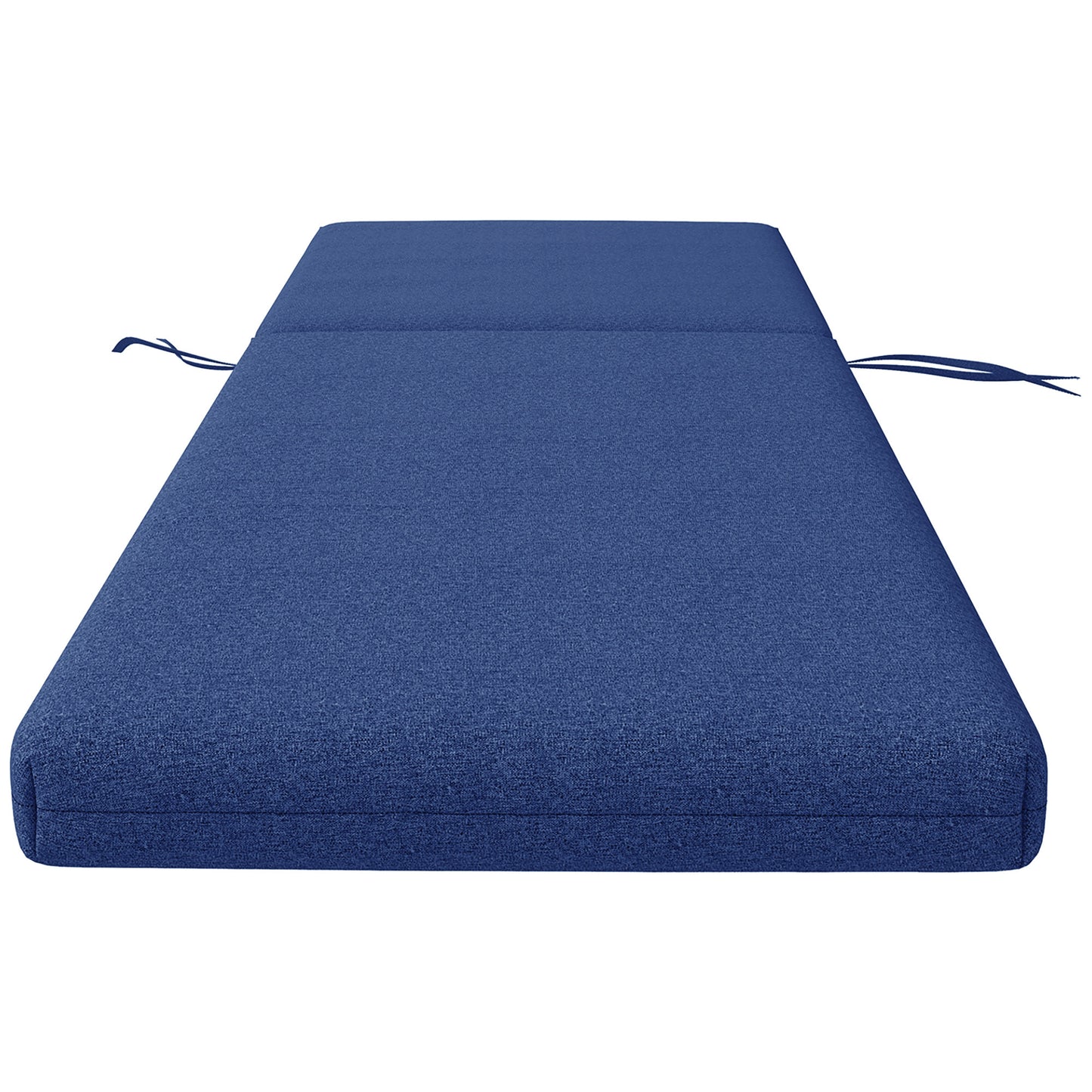 2-Piece Back and Seat Cushion Pillows Replacement, Patio Chair Cushions Set with Ties for Indoor Outdoor, Blue