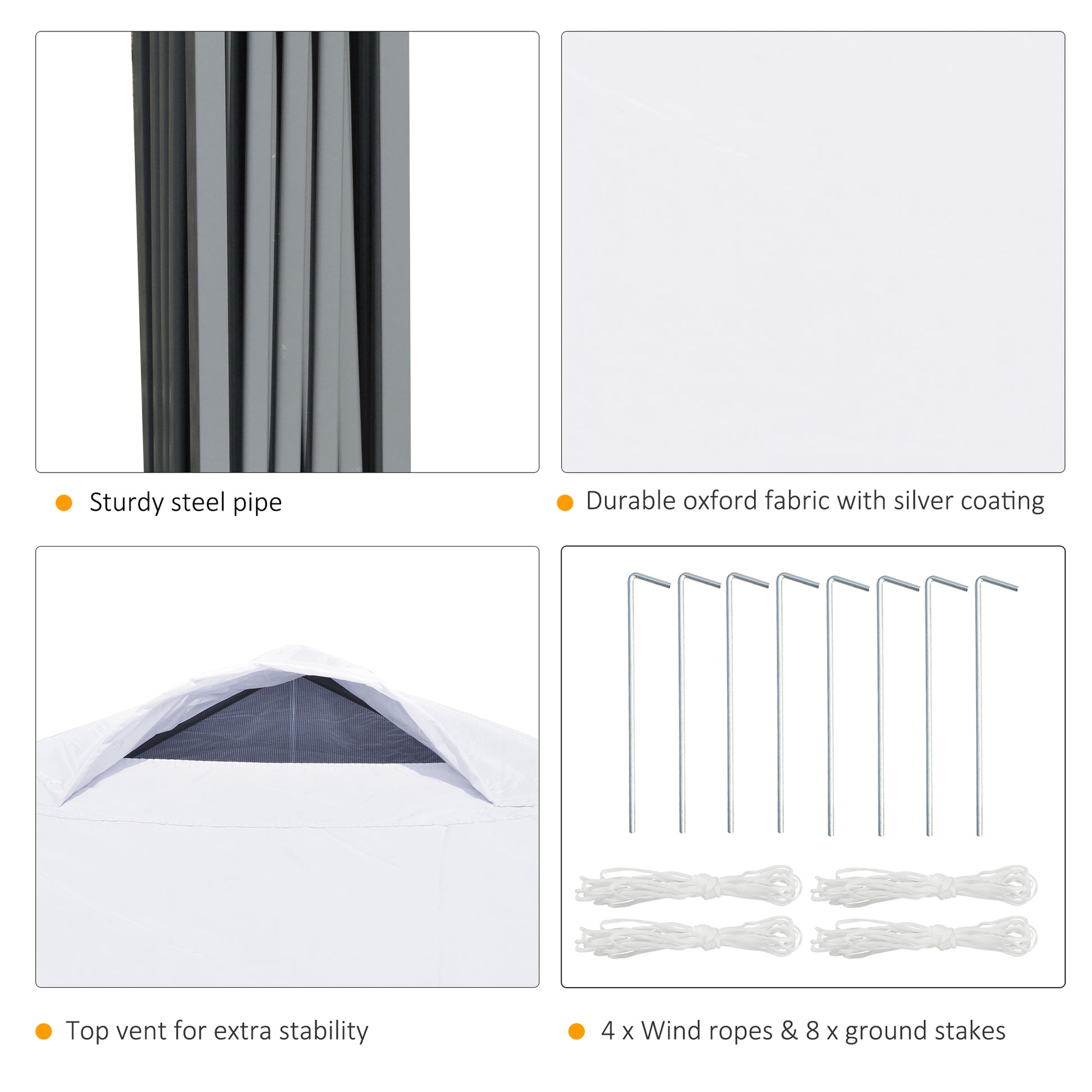 10' x 10' Pop Up Canopy Tent with Airy Top Vents and Wheeled Carry Bag for Outdoor, Garden, Patio, White