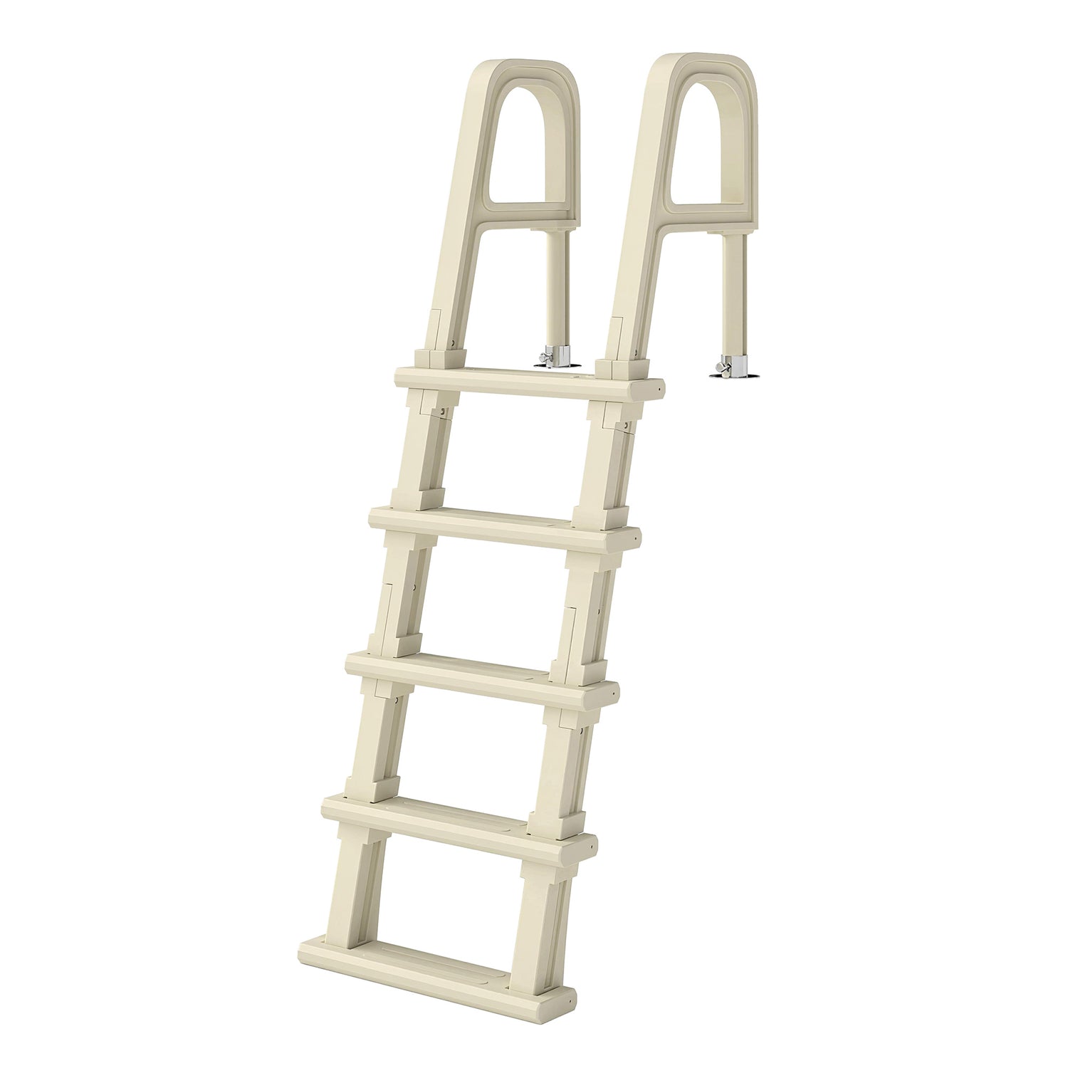 Swimming Pool Ladder, 63.4"-69.3" Adjustable 5-Step Pool Stairs with Handrails, Non-Slip Steps, Load Capacity 300 lb