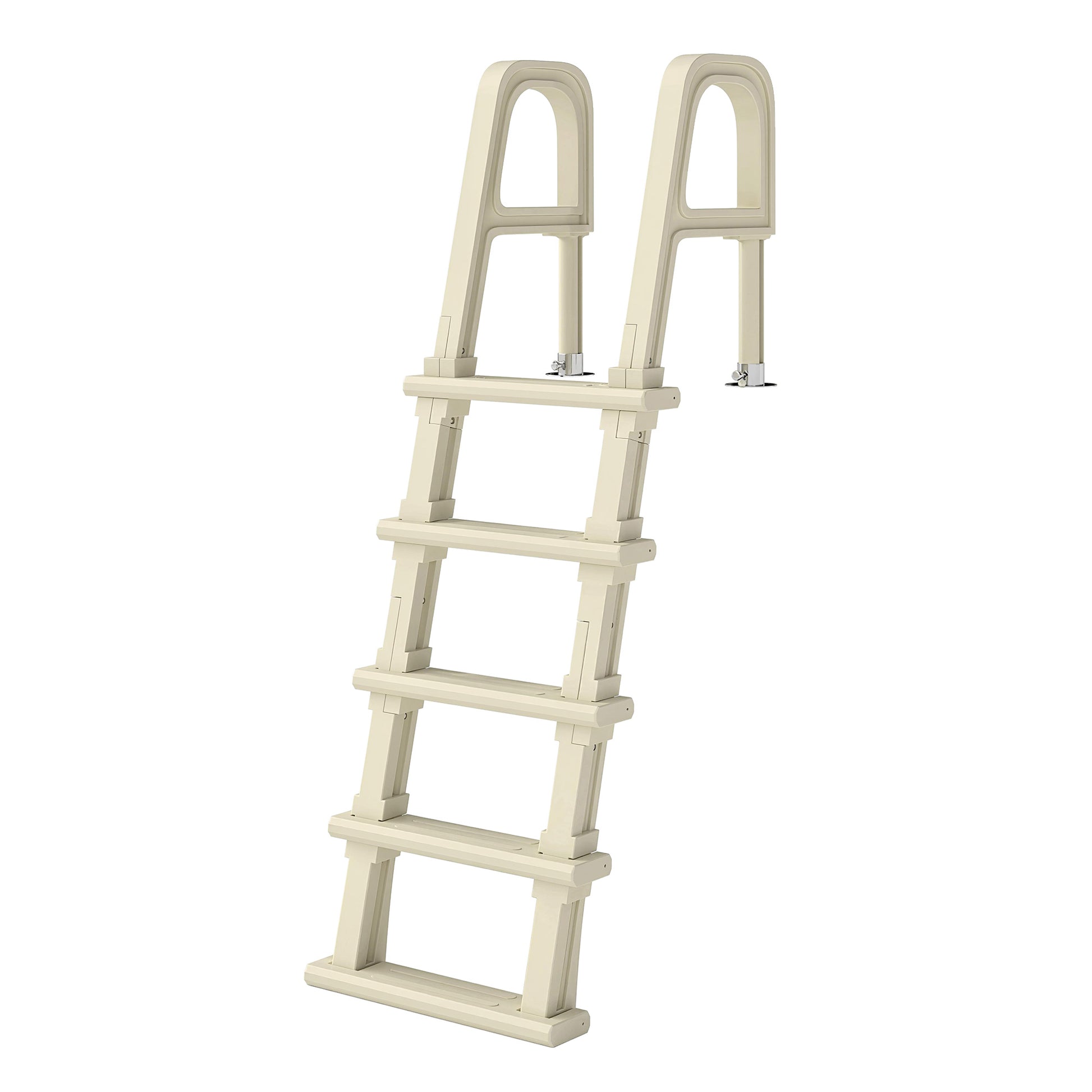 Swimming Pool Ladder, 63.4"-69.3" Adjustable 5-Step Pool Stairs with Handrails, Non-Slip Steps, Load Capacity 300 lb